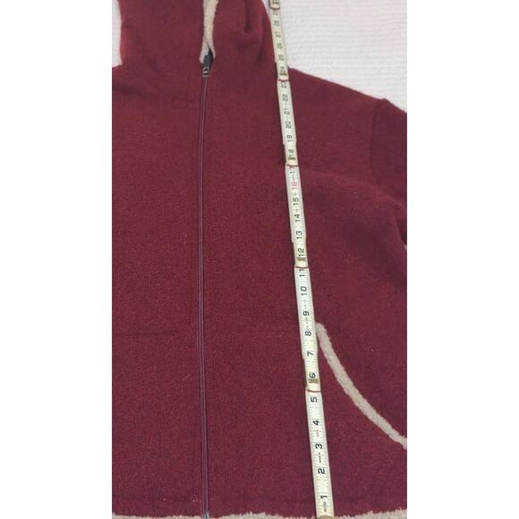 Kuhl Alfpaca Fleece Jacket Womens Large Red Full Zip Hooded - Picture 5 of 6